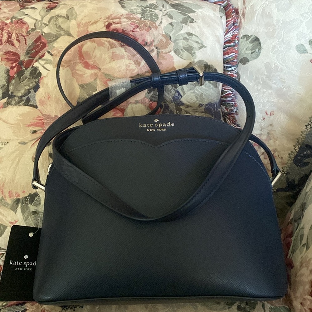 KATE SPADE PAYTON DOME CROSSBODY NWT BLAZER BLUE SAFFIANO LEATHER